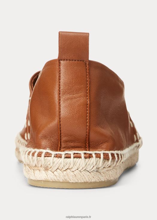 espadrille en cuir d'agneau bowsworth 46T60T8732 Hommes Ralph Lauren cuoio