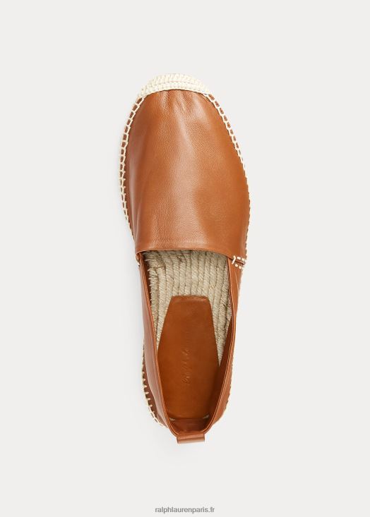 espadrille en cuir d'agneau bowsworth 46T60T8732 Hommes Ralph Lauren cuoio