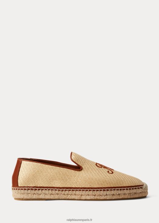 espadrille mocassin en toile brodée 46T60T2176 Hommes Ralph Lauren naturel
