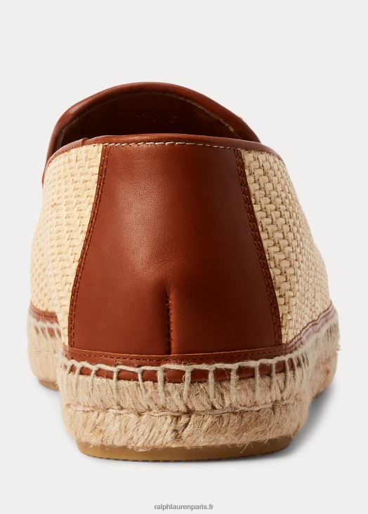 espadrille mocassin en toile brodée 46T60T2176 Hommes Ralph Lauren naturel