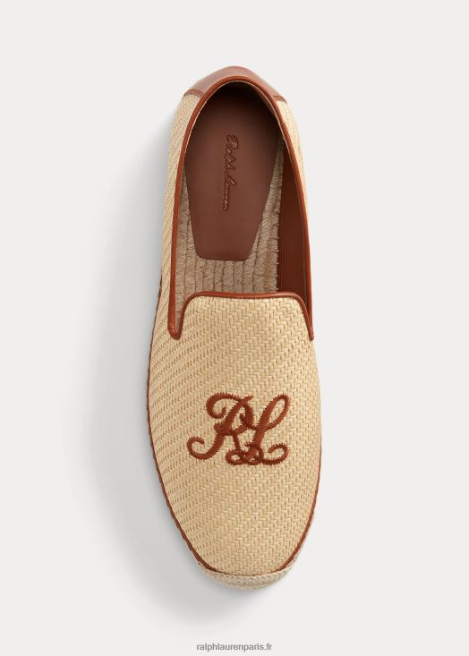 espadrille mocassin en toile brodée 46T60T2176 Hommes Ralph Lauren naturel