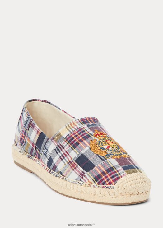 espadrilles cevio crest madras 46T60T2073 Hommes Ralph Lauren multi bleu