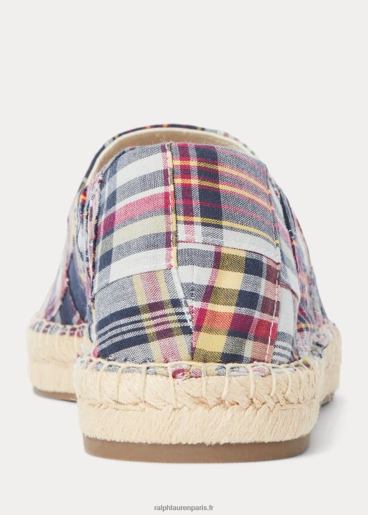 espadrilles cevio crest madras 46T60T2073 Hommes Ralph Lauren multi bleu