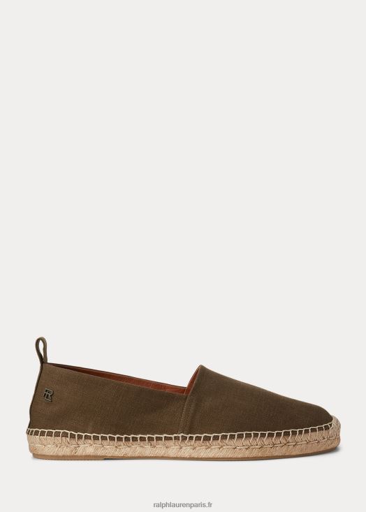 espadrilles en lin à fleurs bowsworth 46T60T8731 Hommes Ralph Lauren nuit d'olive