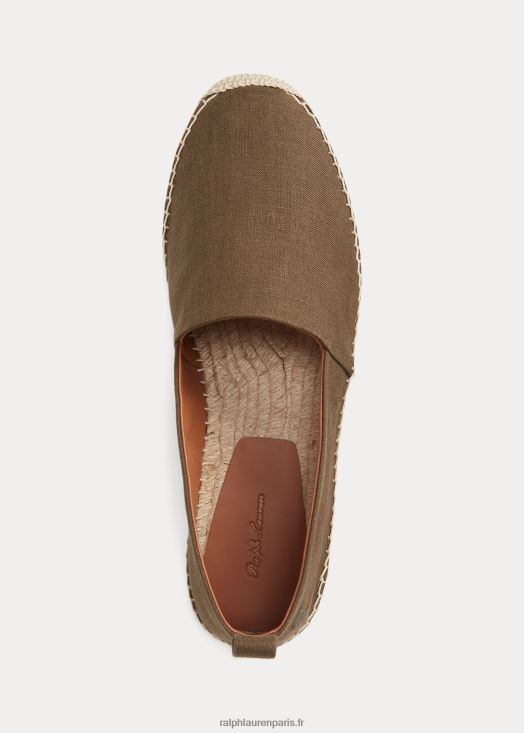 espadrilles en lin à fleurs bowsworth 46T60T8731 Hommes Ralph Lauren nuit d'olive