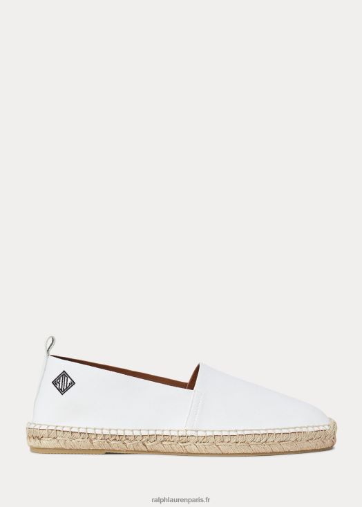 espadrilles en toile à monogramme bowsworth 46T60T2172 Hommes Ralph Lauren blanc