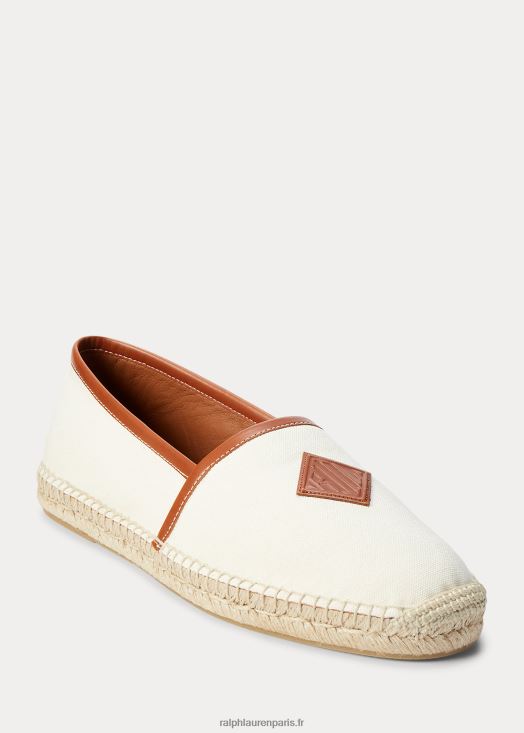espadrilles en toile à monogramme bowsworth 46T60T2177 Hommes Ralph Lauren naturel
