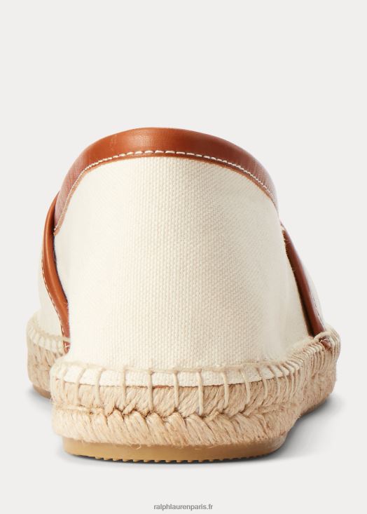 espadrilles en toile à monogramme bowsworth 46T60T2177 Hommes Ralph Lauren naturel