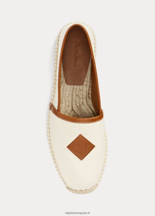 espadrilles en toile à monogramme bowsworth 46T60T2177 Hommes Ralph Lauren naturel