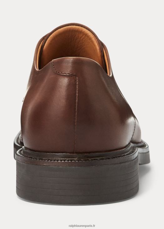 chaussure à bout rapporté en cuir Asher 46T60T2110 Hommes Ralph Lauren brun