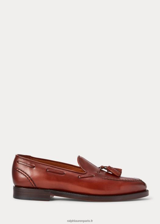 mocassins Booth en cuir de veau 46T60T2089 Hommes Ralph Lauren bronzer