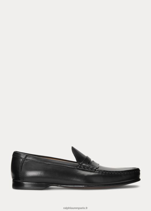 mocassins chalmers en cuir de veau bruni 46T60T2151 Hommes Ralph Lauren noir