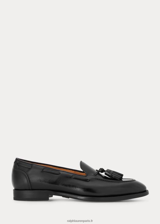 mocassins en cuir de veau à pampilles luther 46T60T2160 Hommes Ralph Lauren noir