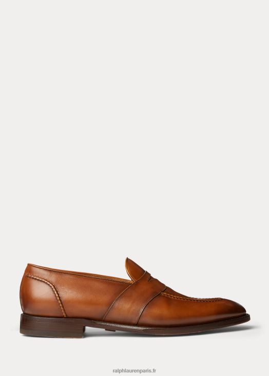 mocassins meegan en cuir de veau 46T60T2157 Hommes Ralph Lauren bronzer