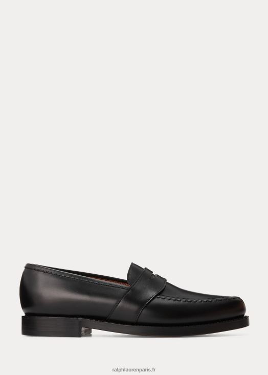 mocassins penny en cuir de veau braygan 46T60T2091 Hommes Ralph Lauren noir
