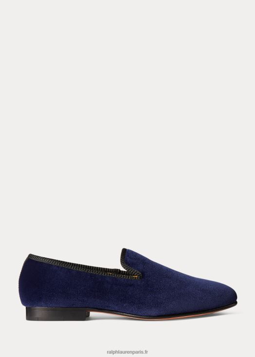 pantoufle de velours paxton 46T60T2102 Hommes Ralph Lauren marine de newport