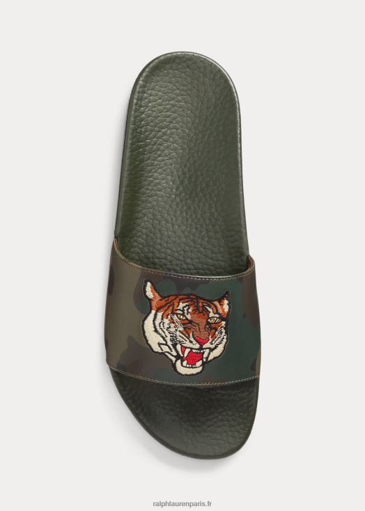 claquette en cuir de tigre 46T60T2062 Hommes Ralph Lauren camouflage tigre