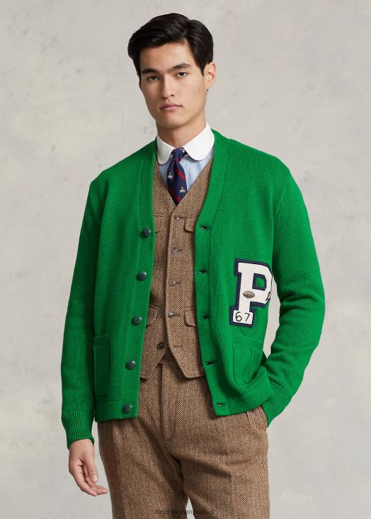 cardigan en coton 46T60T8520 Hommes Ralph Lauren nouvelle forêt multi