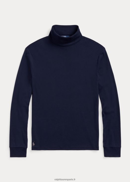 col roulé en coton mélangé côtelé 46T60T8638 Hommes Ralph Lauren aviateur marine