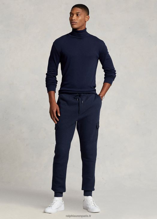 col roulé en coton mélangé côtelé 46T60T8638 Hommes Ralph Lauren aviateur marine