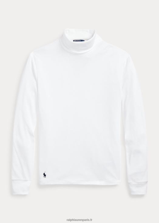 col roulé en coton mélangé côtelé 46T60T8639 Hommes Ralph Lauren blanc