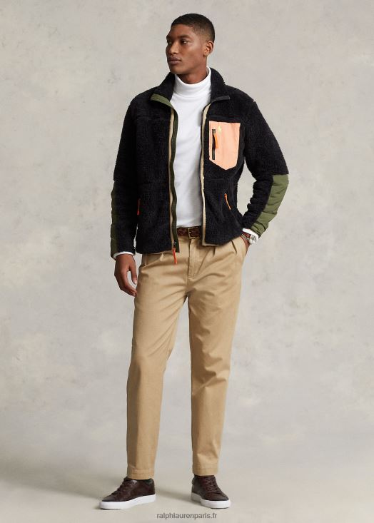 col roulé en coton mélangé côtelé 46T60T8639 Hommes Ralph Lauren blanc