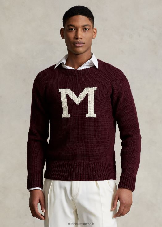 le pull "m" de la collection morehouse 46T60T1266 Hommes Ralph Lauren rubis riche