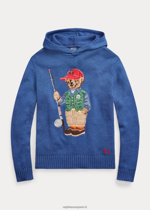 pull à capuche en coton polo bear 46T60T1244 Hommes Ralph Lauren vieux royal