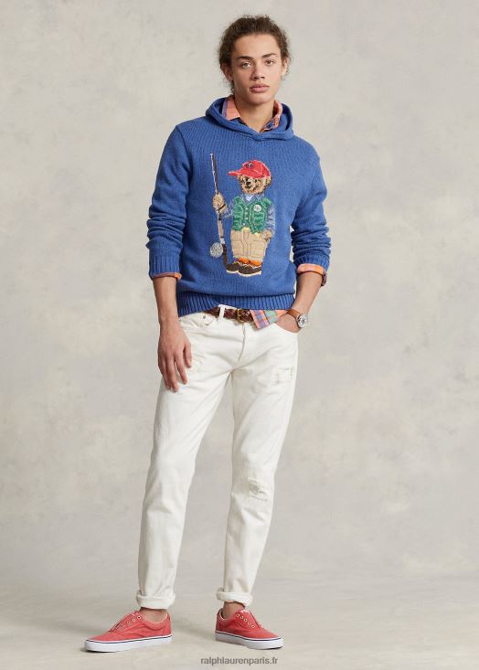 pull à capuche en coton polo bear 46T60T1244 Hommes Ralph Lauren vieux royal