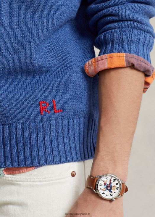pull à capuche en coton polo bear 46T60T1244 Hommes Ralph Lauren vieux royal