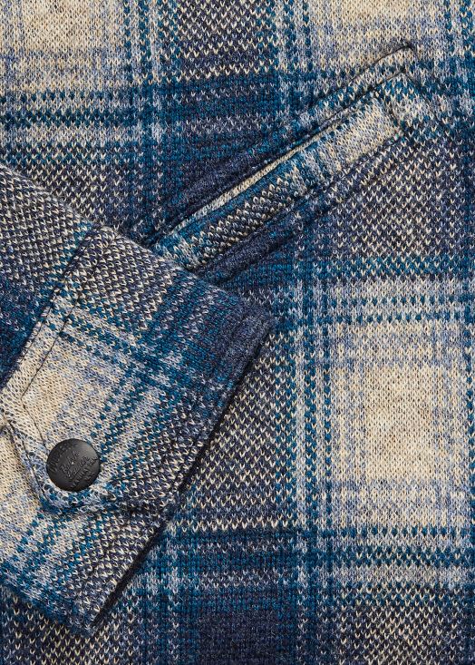 pull chemise de travail en laine et cachemire à carreaux 46T60T1740 Hommes Ralph Lauren multi bleu