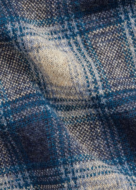 pull chemise de travail en laine et cachemire à carreaux 46T60T1740 Hommes Ralph Lauren multi bleu