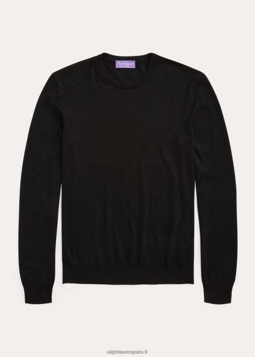 pull à col rond en cachemire 46T60T49 Hommes Ralph Lauren noir classique