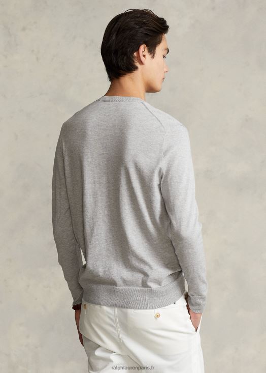 pull à col rond en coton 46T60T1068 Hommes Ralph Lauren andover bruyère