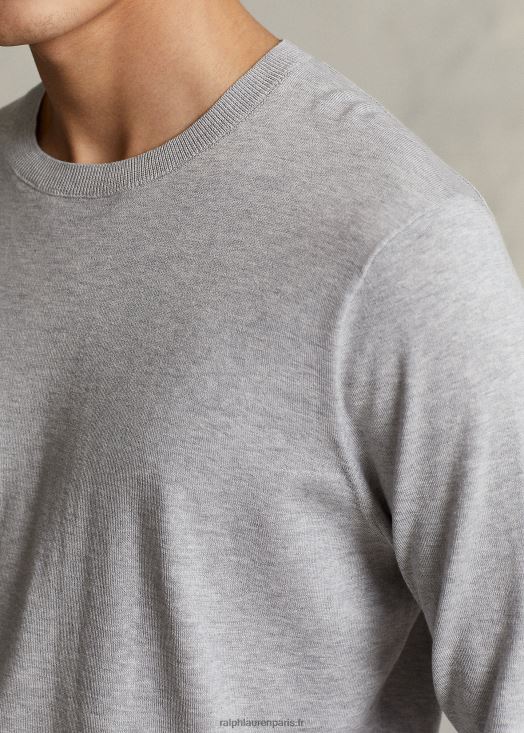 pull à col rond en coton 46T60T1068 Hommes Ralph Lauren andover bruyère