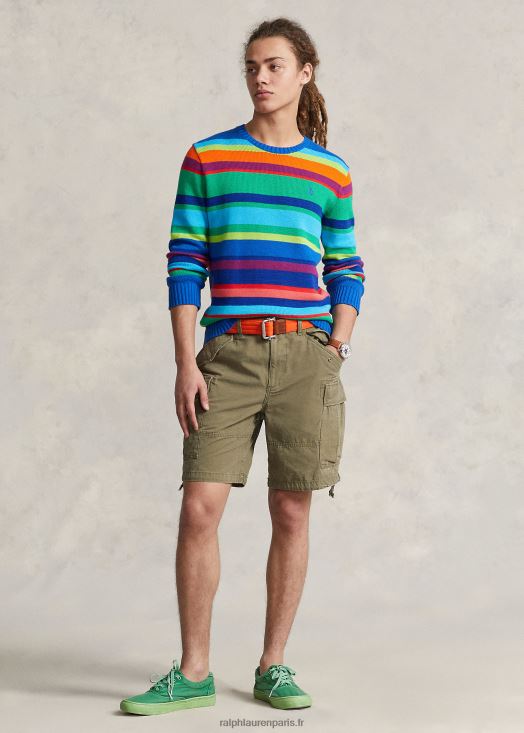 pull à col rond en coton rayé 46T60T888 Hommes Ralph Lauren