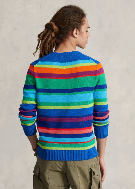 pull à col rond en coton rayé 46T60T888 Hommes Ralph Lauren