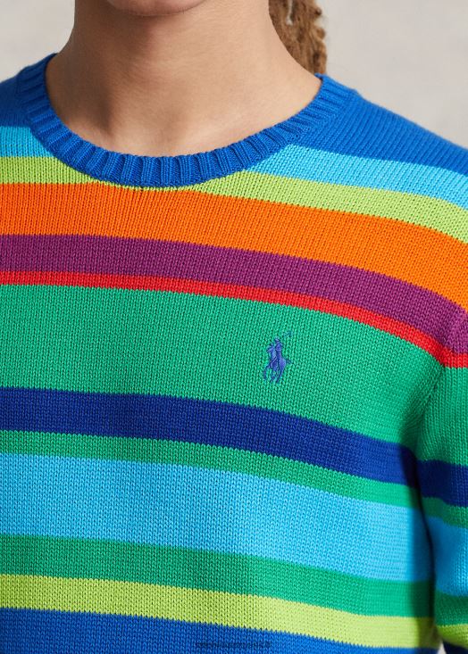 pull à col rond en coton rayé 46T60T888 Hommes Ralph Lauren
