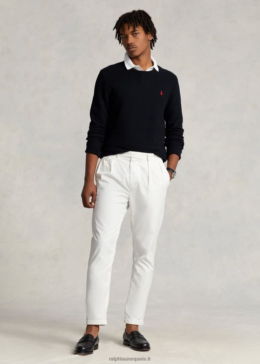 pull à col rond en maille de coton 46T60T671 Hommes Ralph Lauren noir