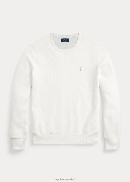 pull à col rond en maille de coton 46T60T672 Hommes Ralph Lauren lavage de pont blanc
