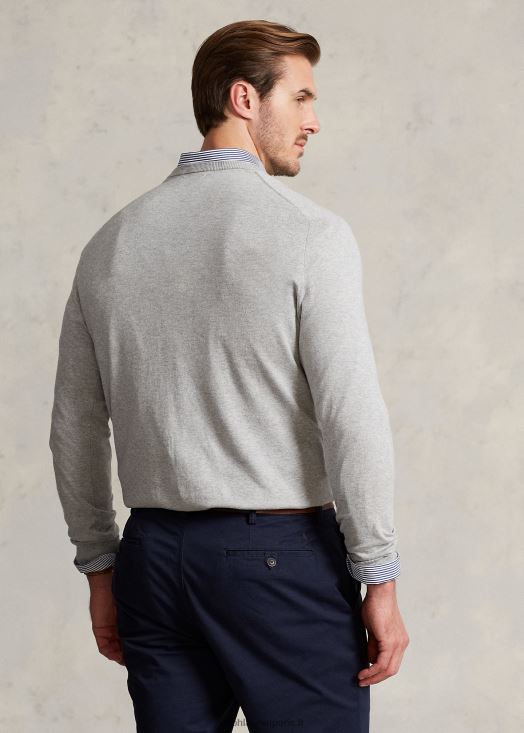 pull col v en coton 46T60T1316 Hommes Ralph Lauren andover bruyère
