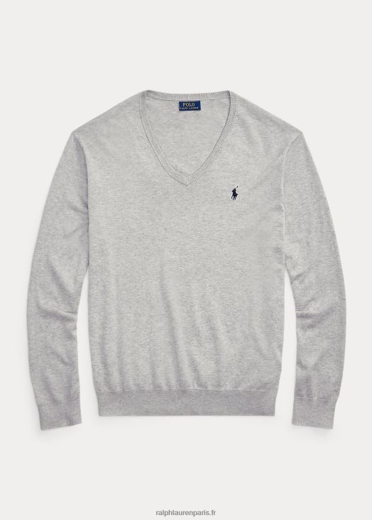 pull col v en coton 46T60T8565 Hommes Ralph Lauren andover bruyère