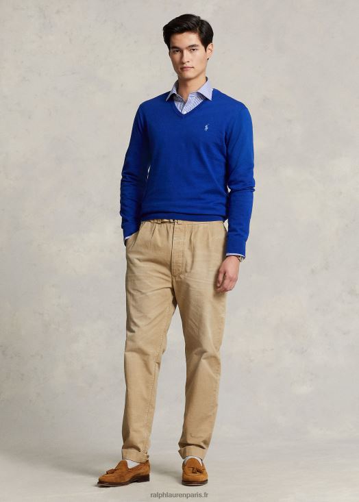 pull col v en coton 46T60T8568 Hommes Ralph Lauren ville royale