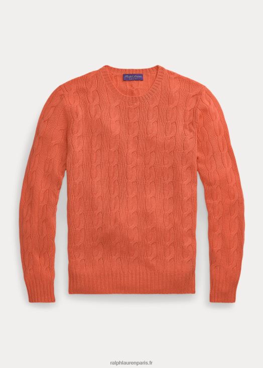 pull en cachemire à torsades 46T60T71 Hommes Ralph Lauren melon