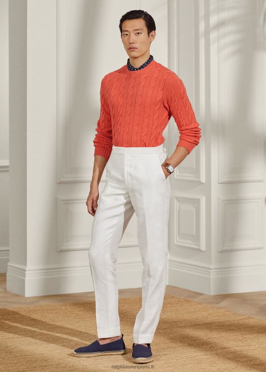 pull en cachemire à torsades 46T60T71 Hommes Ralph Lauren melon