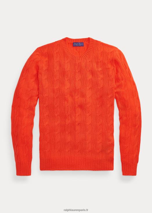 pull en cachemire à torsades 46T60T79 Hommes Ralph Lauren doux-amer