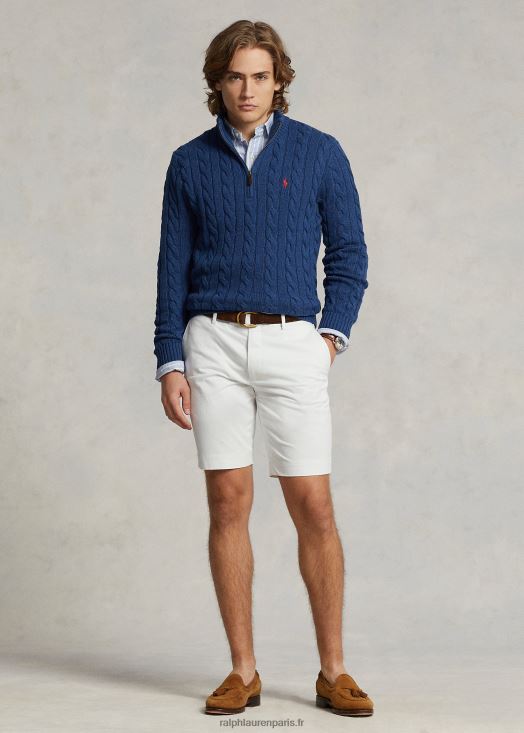 pull en coton à torsades 46T60T1130 Hommes Ralph Lauren bruyère marine rustique