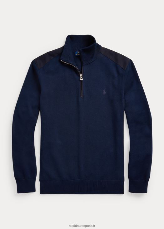 pull hybride quart zip 46T60T1159 Hommes Ralph Lauren piper marine