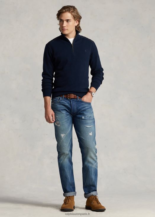 pull hybride quart zip 46T60T1159 Hommes Ralph Lauren piper marine