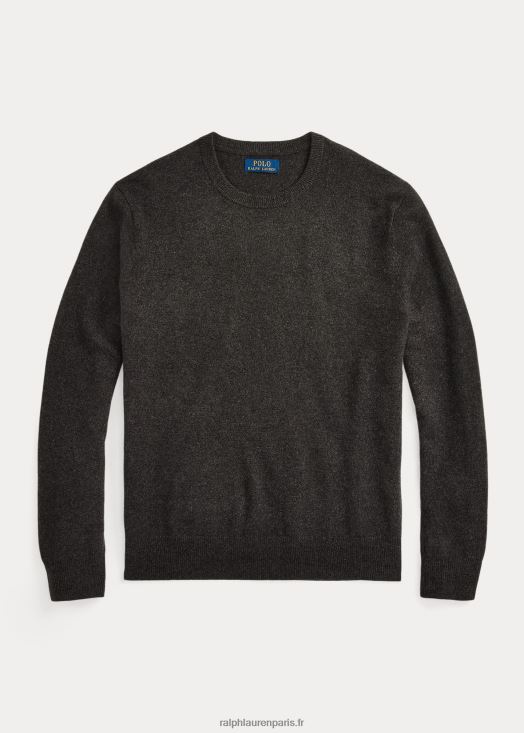 pull ras du cou en cachemire lavable 46T60T601 Hommes Ralph Lauren bruyère de granit foncé